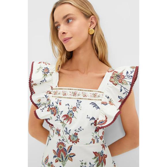 NWT Tuckernuck x Studio McGee Terracotta Cotton Nora Dress Red Chintz Size Small - Picture 7 of 16